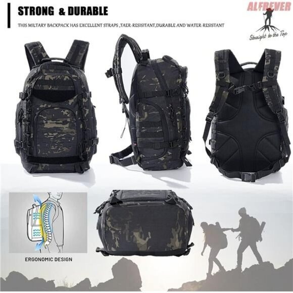 38L Tactical Backpack Military Hiking Camping Pack Molle Outdoor Gear Bag - Picture 4 of 8